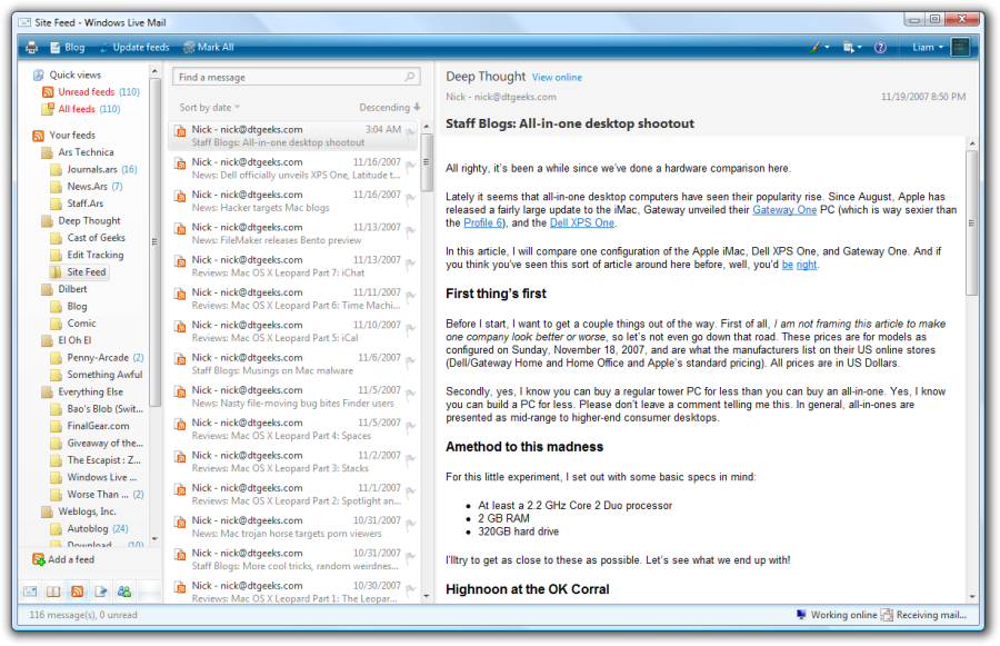 Microsoft Live Mail For Windows 7